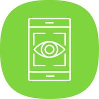 Eye Recognition Line Curve Icon Design vector