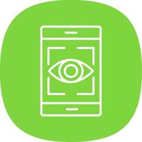 Eye Recognition Line Curve Icon Design vector