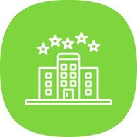 5 Stars Hotel Line Curve Icon Design vector