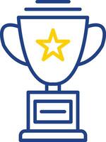 Trophy Line Two Colour Icon Design vector