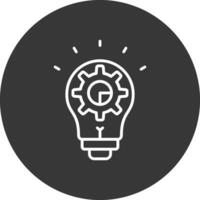 Innovation Line Inverted Icon Design vector