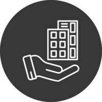 Real Estate Line Inverted Icon Design vector