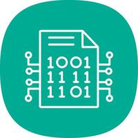 Encryption Data Line Curve Icon Design vector