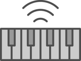 Keyboard Line Filled Greyscale Icon Design vector