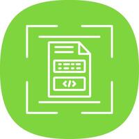 Document Scan Line Curve Icon Design vector