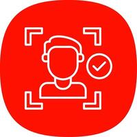 Face Detection Line Curve Icon Design vector