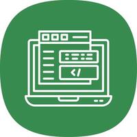 Code Line Curve Icon Design vector