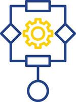 Algorithm Line Two Colour Icon Design vector