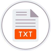 Text File Flat Circle Icon vector