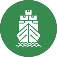 Yacht Multi Color Circle Icon vector