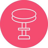 Stool Multi Color Circle Icon vector