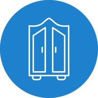 Wardrobe Multi Color Circle Icon vector