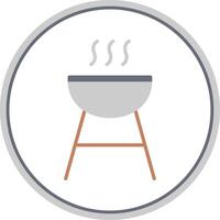 Grill Flat Circle Icon vector