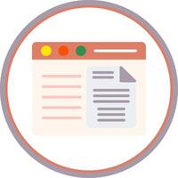 Document Flat Circle Icon vector