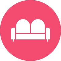 Sofa Bed Multi Color Circle Icon vector