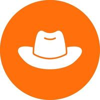 vaquero sombrero multi color circulo icono vector