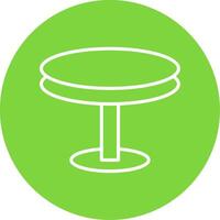 Round Table Multi Color Circle Icon vector