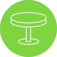 Round Table Multi Color Circle Icon vector