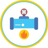 Gas Flat Circle Icon vector