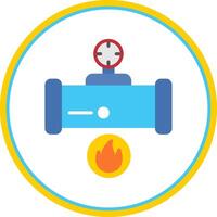 Gas Flat Circle Icon vector