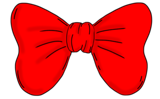 Red Ribbon Bow tie for decorate png