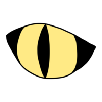 Hand drawing of cat eye, animal eye png