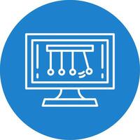 Newtons Cradle Multi Color Circle Icon vector