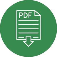 Pdf Multi Color Circle Icon vector