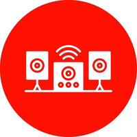 Audio System Multi Color Circle Icon vector