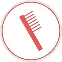 Comb Flat Circle Icon vector