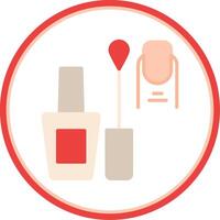 Nail Flat Circle Icon vector