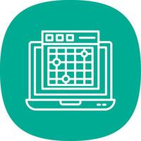 Heatmap Line Curve Icon Design vector
