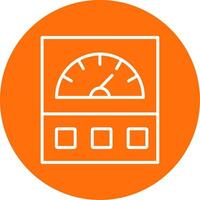 Ammeter Multi Color Circle Icon vector