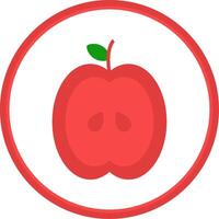 manzana plano circulo icono vector