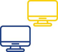 Computers Line Two Colour Icon Design vector