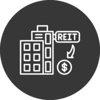 Reit Line Inverted Icon Design vector