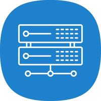 Server Line Curve Icon Design vector