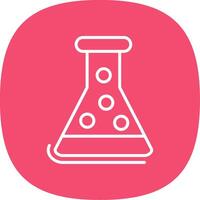 Lab Beaker Line Curve Icon Design vector