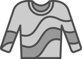 Jumper Line Filled Greyscale Icon Design vector