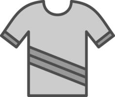 camisa línea lleno escala de grises icono diseño vector