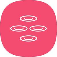 Cell Line Curve Icon Design vector