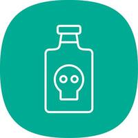 Poison Line Curve Icon Design vector