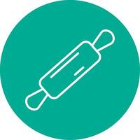 Rolling Pin Multi Color Circle Icon vector