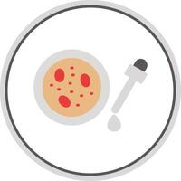 Petri Dish Flat Circle Icon vector