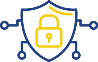 Cyber Security Line Two Colour Icon Design vector