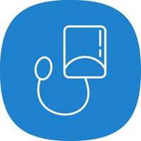 Blood Pressure Kit Line Curve Icon Design vector