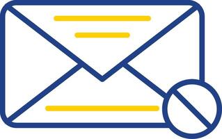 Spam Line Two Colour Icon Design vector