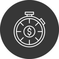 Stopwatch Line Inverted Icon Design vector