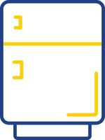 Fridge Line Two Colour Icon Design vector