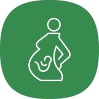 Pregnency Line Curve Icon Design vector